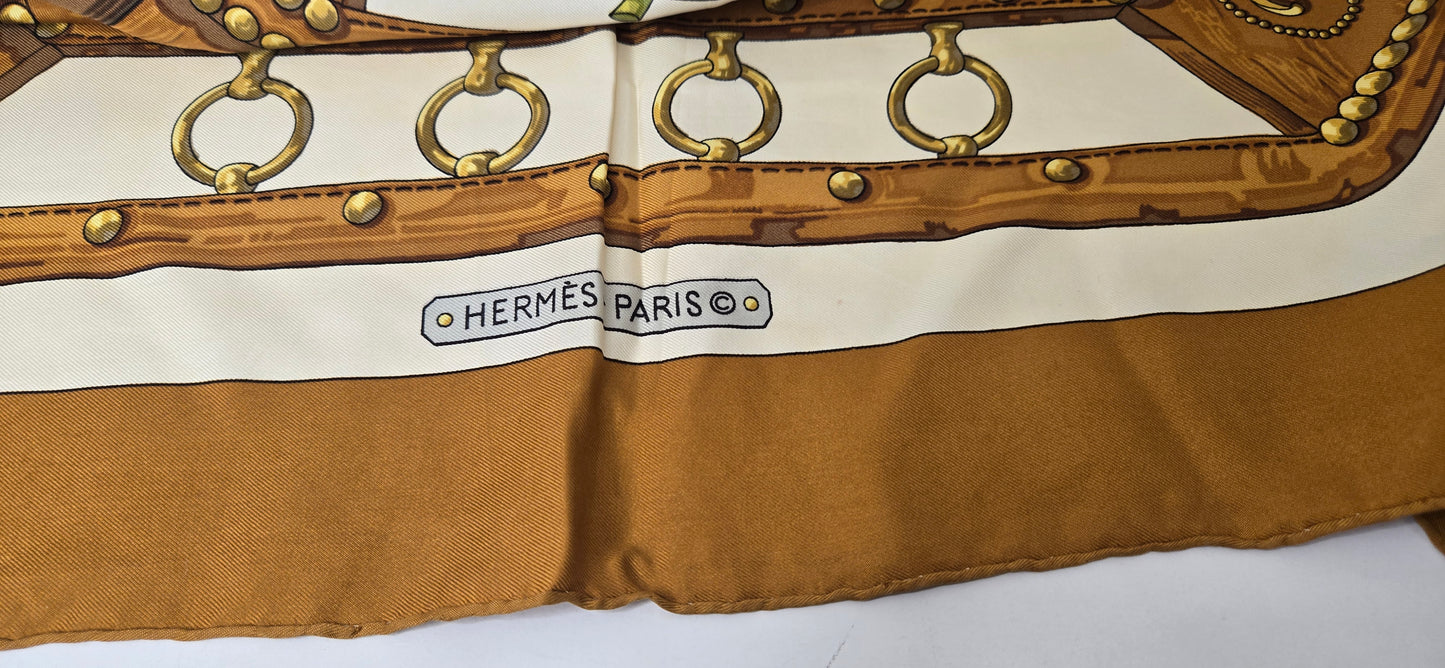Carré Hermès "Aux Champs" 90cm