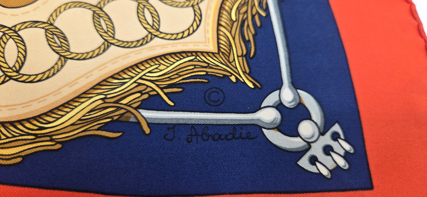 Carré Hermès en twill de soie "Cliquetis "