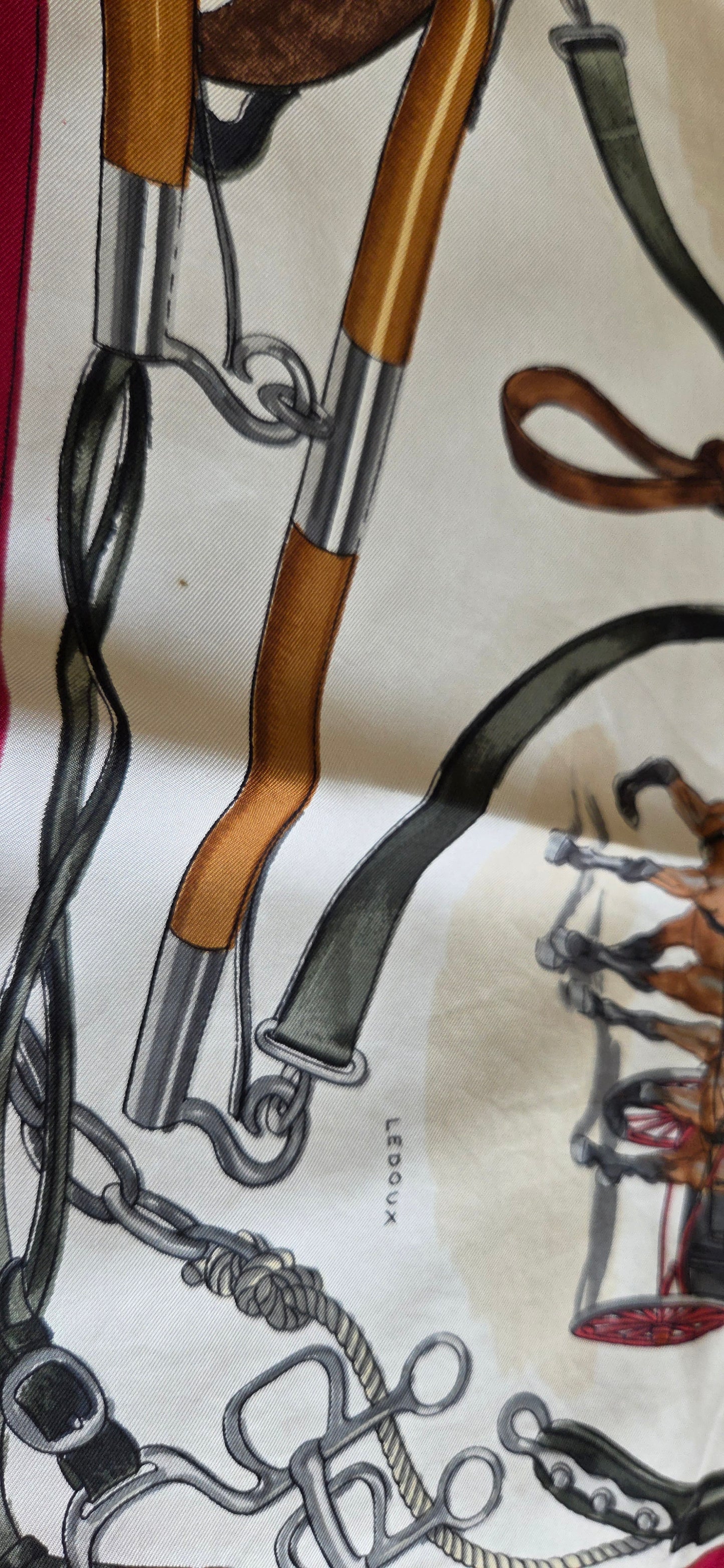 Carré Hermès en twill de soie "Avenue des Acacias "