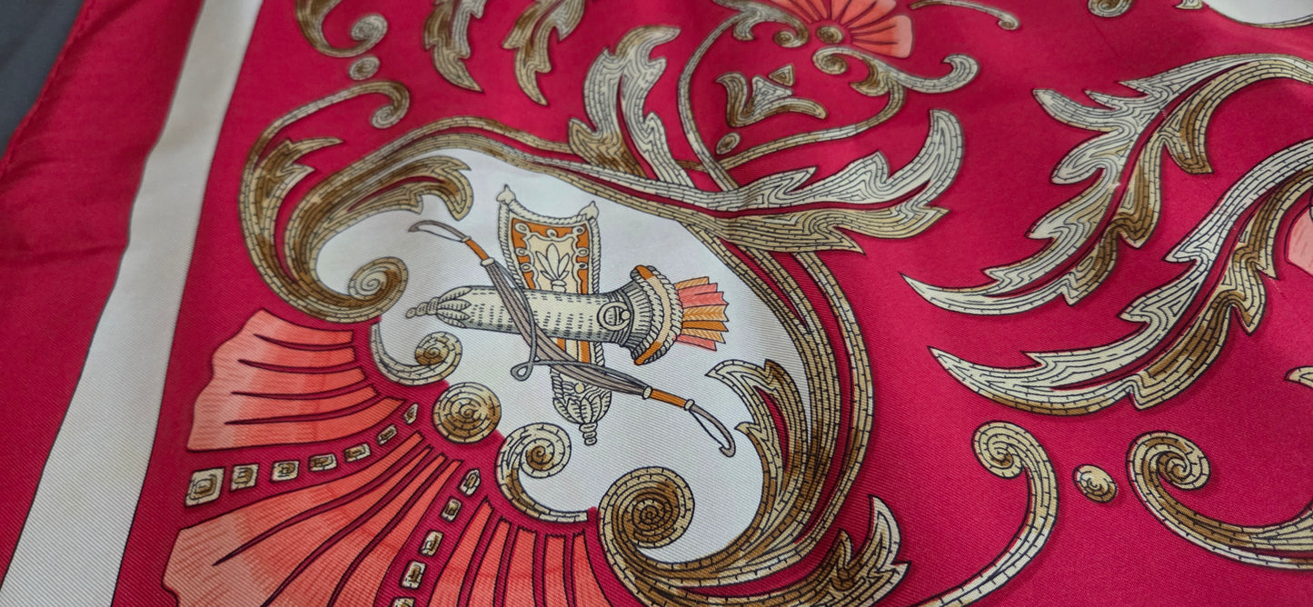 Carré Hermès en twill de soie "Le Cheval de Turc"