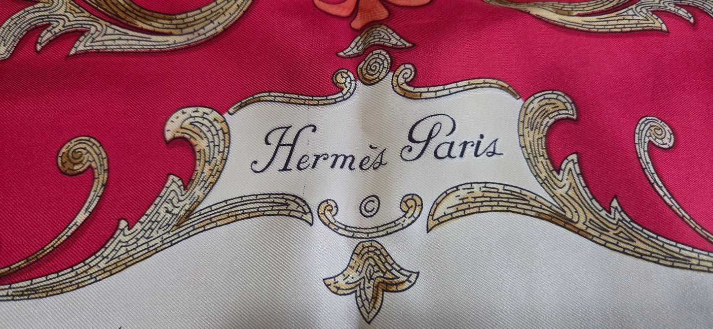 Carré Hermès en twill de soie "Le Cheval de Turc"