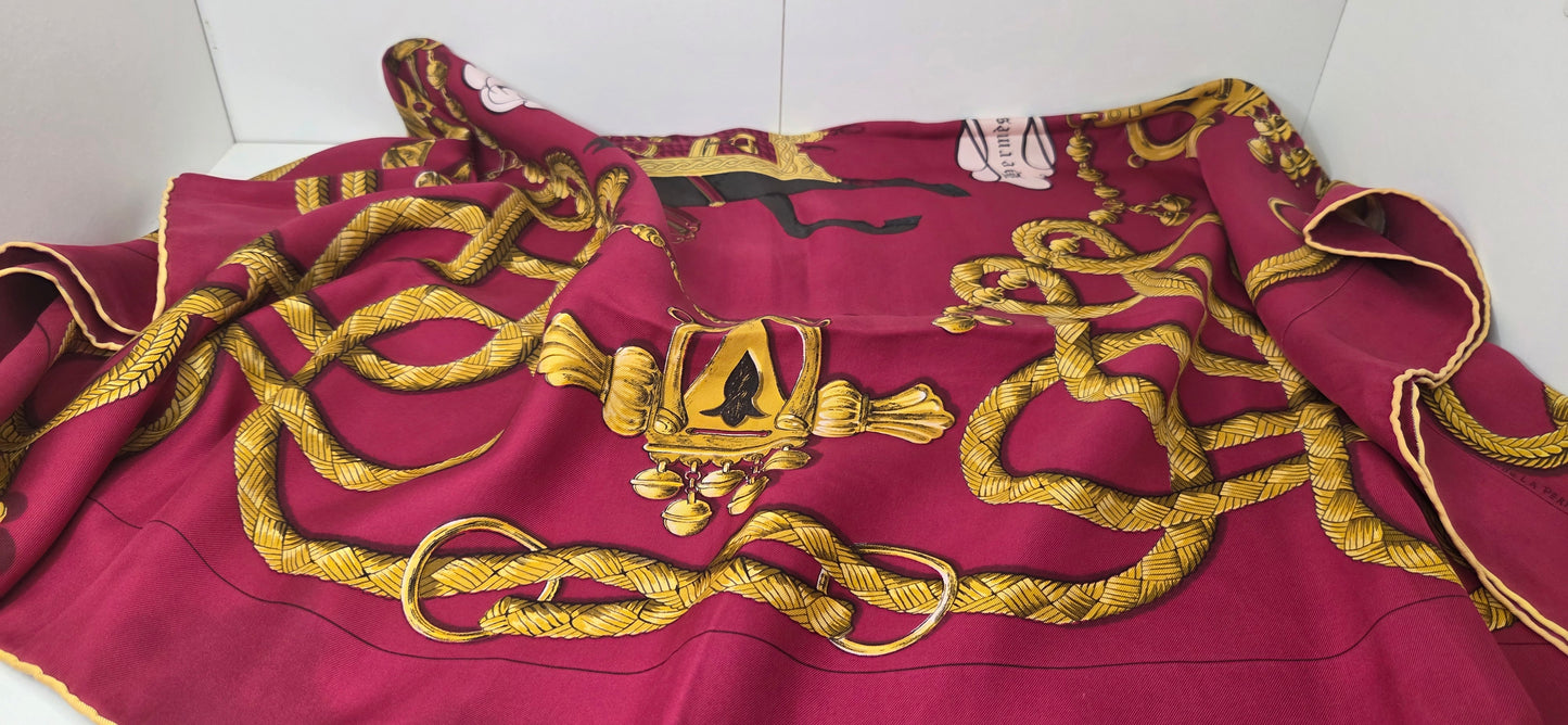 Carré Hermès en twill de soie "Palefroi "