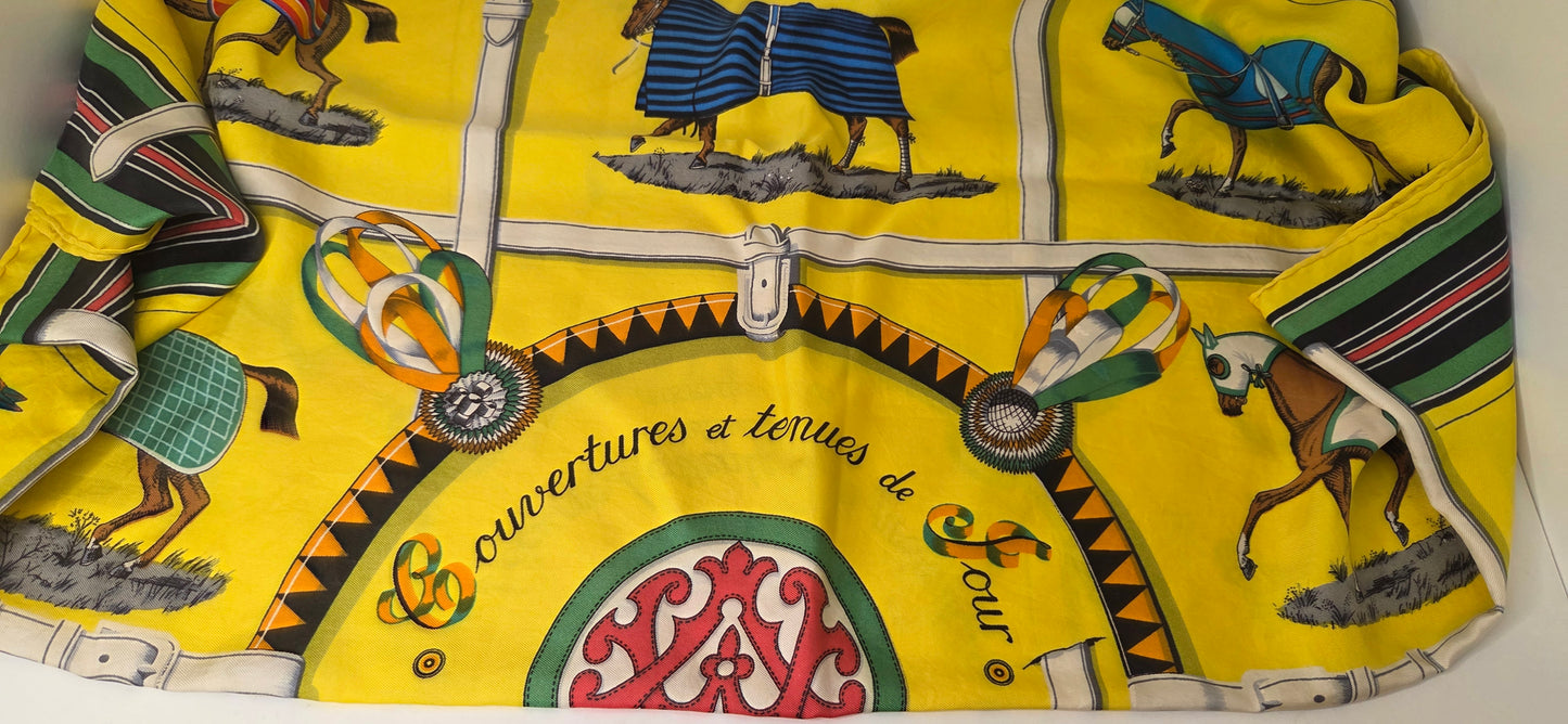 Carré Hermès en twill de "Couvertures et tenues de Jour "