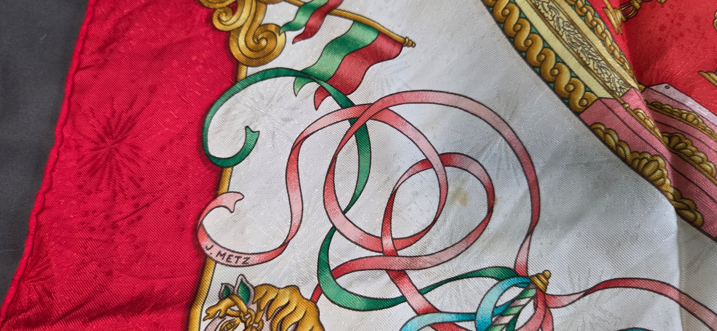 Carré Hermès en twill de soie "Luna Park "
