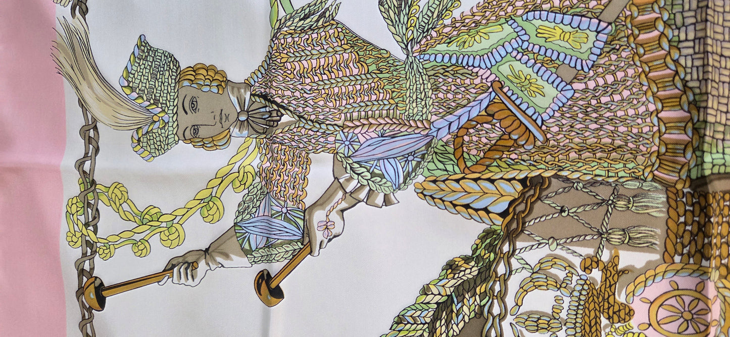 Carré Hermès en twill de soie "Le Timbalier "