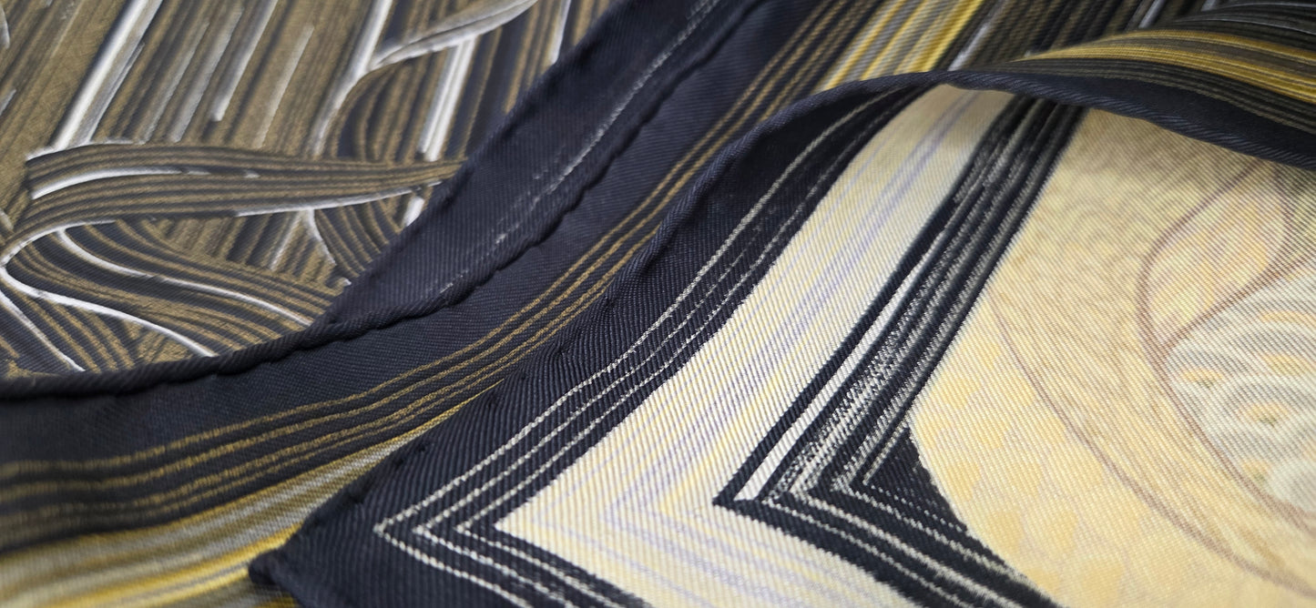 Carré Hermès en twill de soie "Mare aux Canards "