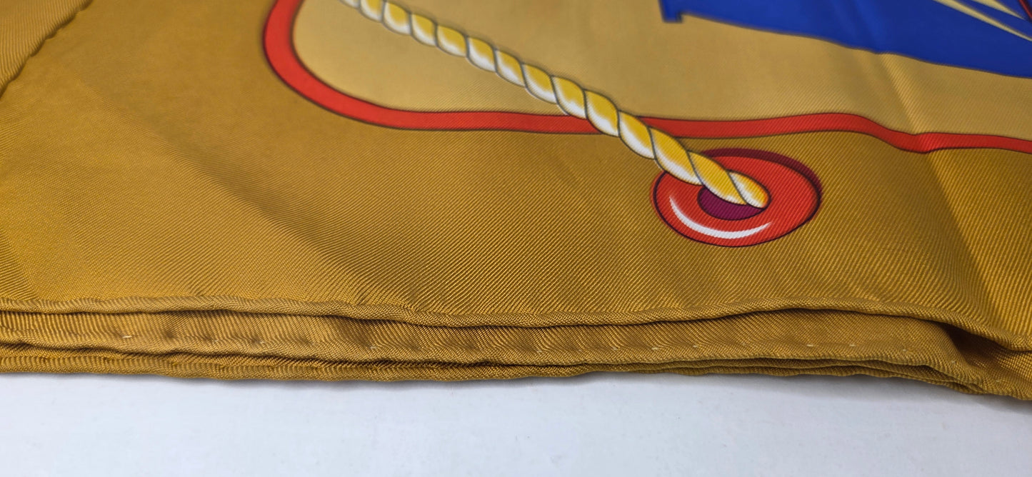 Carré Hermès en twill de soie "Grand Largue"