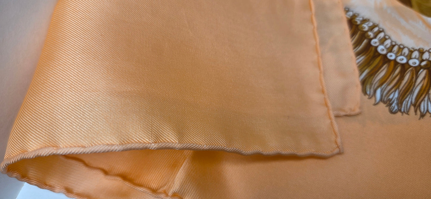 Carré Hermès en twill de soie "Fripon"