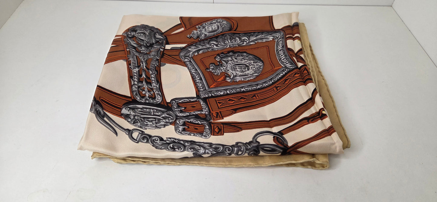 Carré Hermès en twill de soie "Brides de Gala "