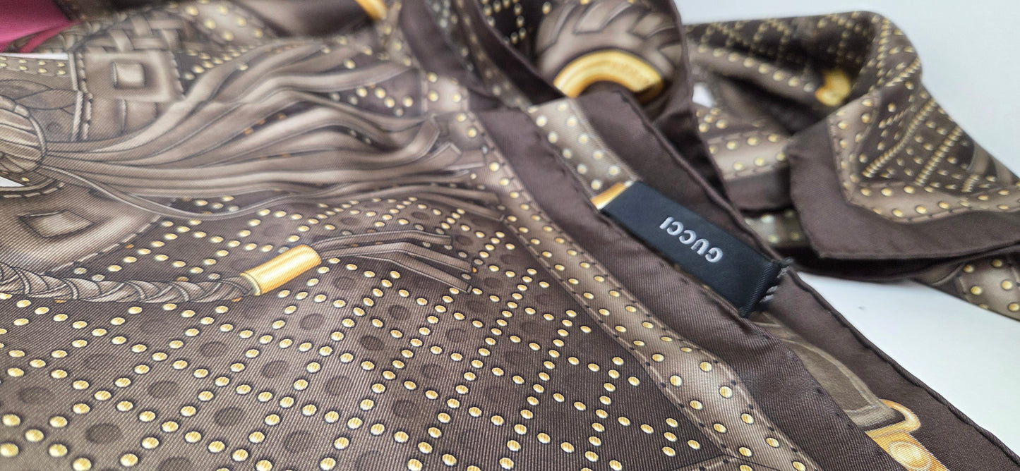 Carré  Gucci En Twill De Soie