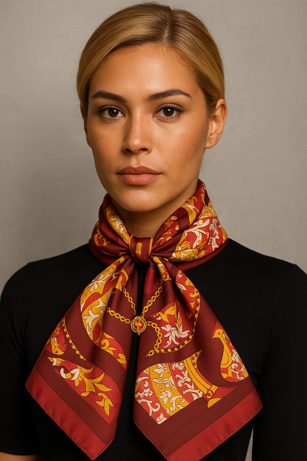 Carré Hermès en twill de soie intitulé "Ritote"