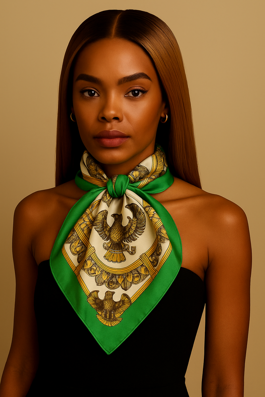 Carré Hermès en twill de soie intitulé "Egypte"