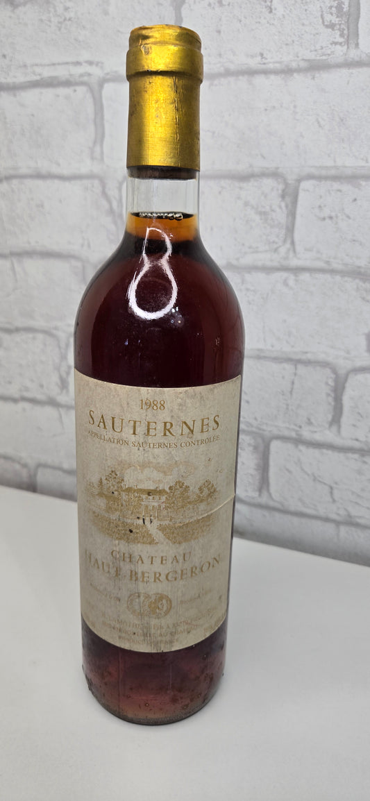 Sauternes 1988 Château Haut-Bergeron